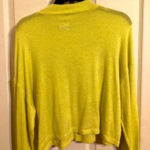 Neon yellow turtle neck top